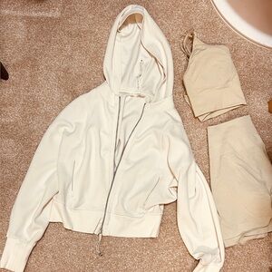 Lululemon Athletica Off-White Zip-Up Jacket